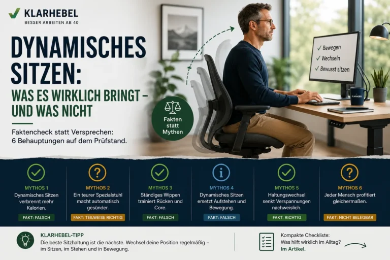 Dynamisches Sitzen – Faktencheck zu Haltungswechsel und Bewegung am Arbeitsplatz