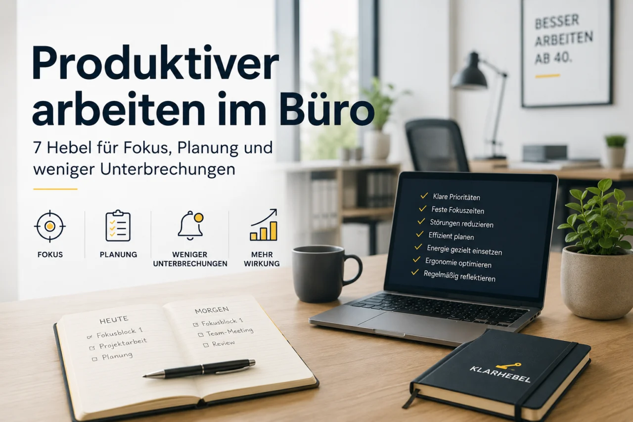 Produktiver arbeiten im Büro – Fokus, Planung und weniger Unterbrechungen